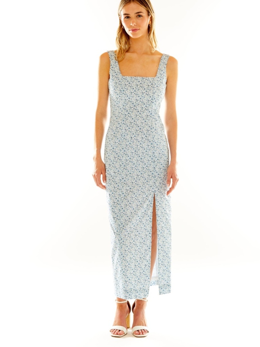 Willard Road The Betsey Blue Floral Maxi Dress Size 4